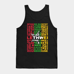 Lethwei Burmese boxing flag of Myanmar Tank Top